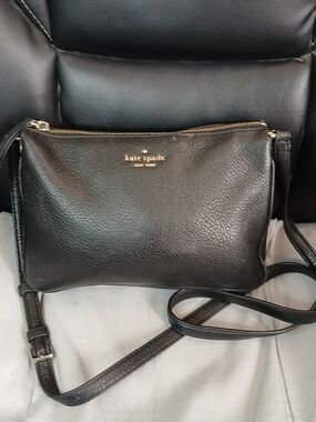 kate spade New York Black Leather Crossbody Bag